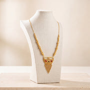 Moon Mala Necklace Small 11 on travertine