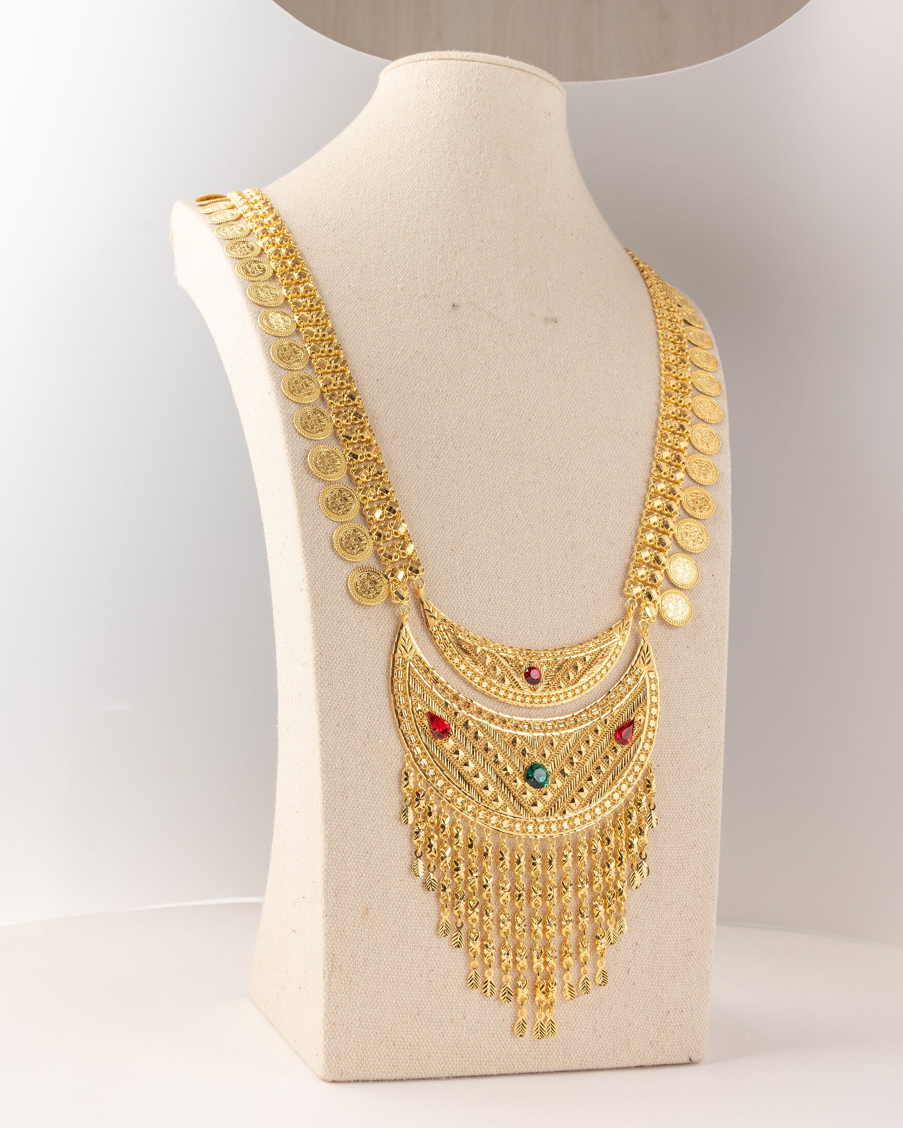 Moon Shaped Moria (D54) - 925 Silver & 24K Gold Plated - Falaq Jewellery Oman