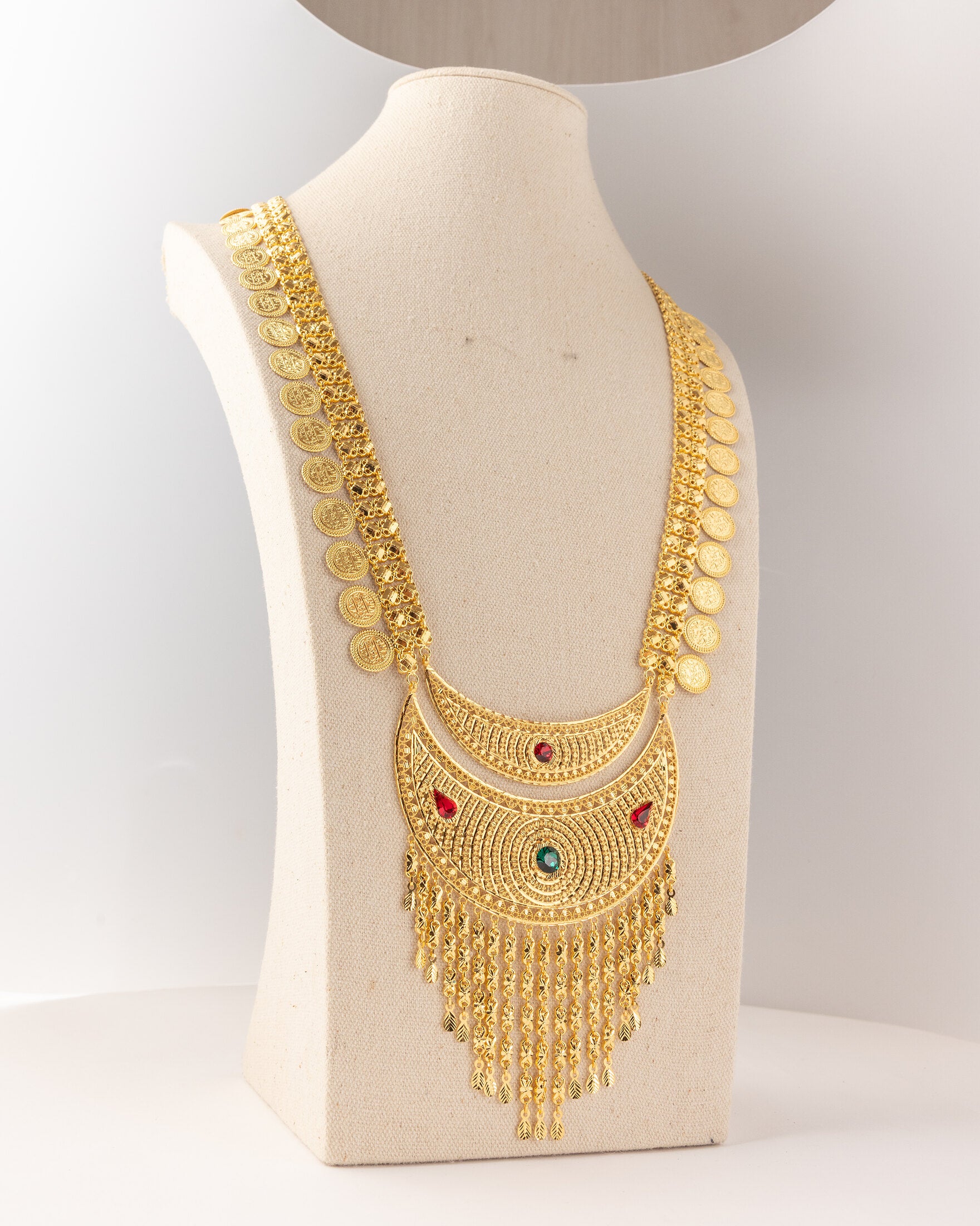 Moon Shaped Moria (D56) - 925 Silver & 24K Gold Plated - Falaq Jewellery Oman