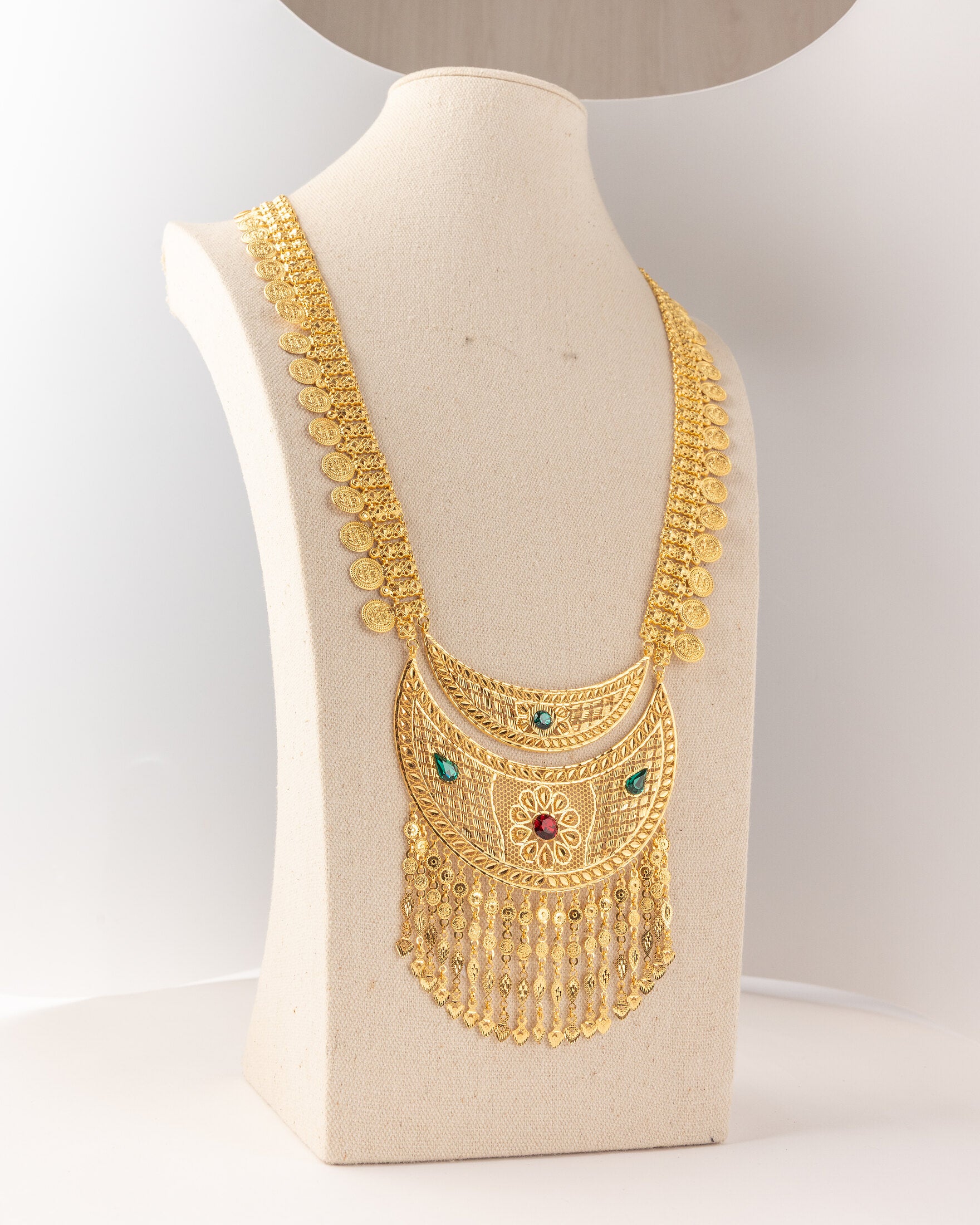 Moon Shaped Moria (D57) - 925 Silver & 24K Gold Plated - Falaq Jewellery Oman