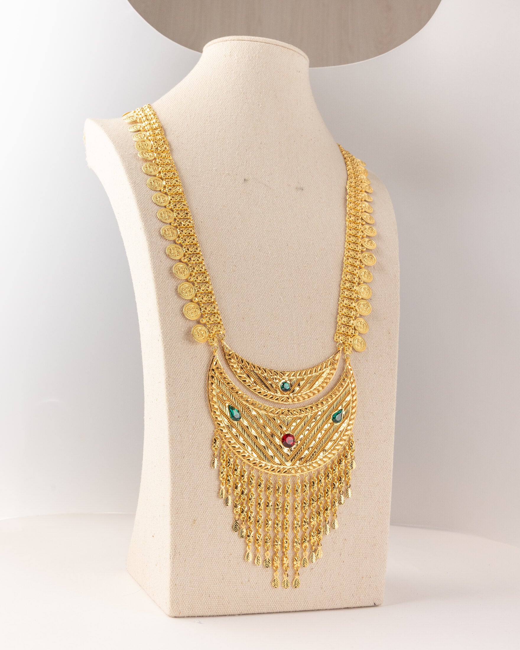Moon Shaped Moria (D58) - 925 Silver & 24K Gold Plated - Falaq Jewellery Oman
