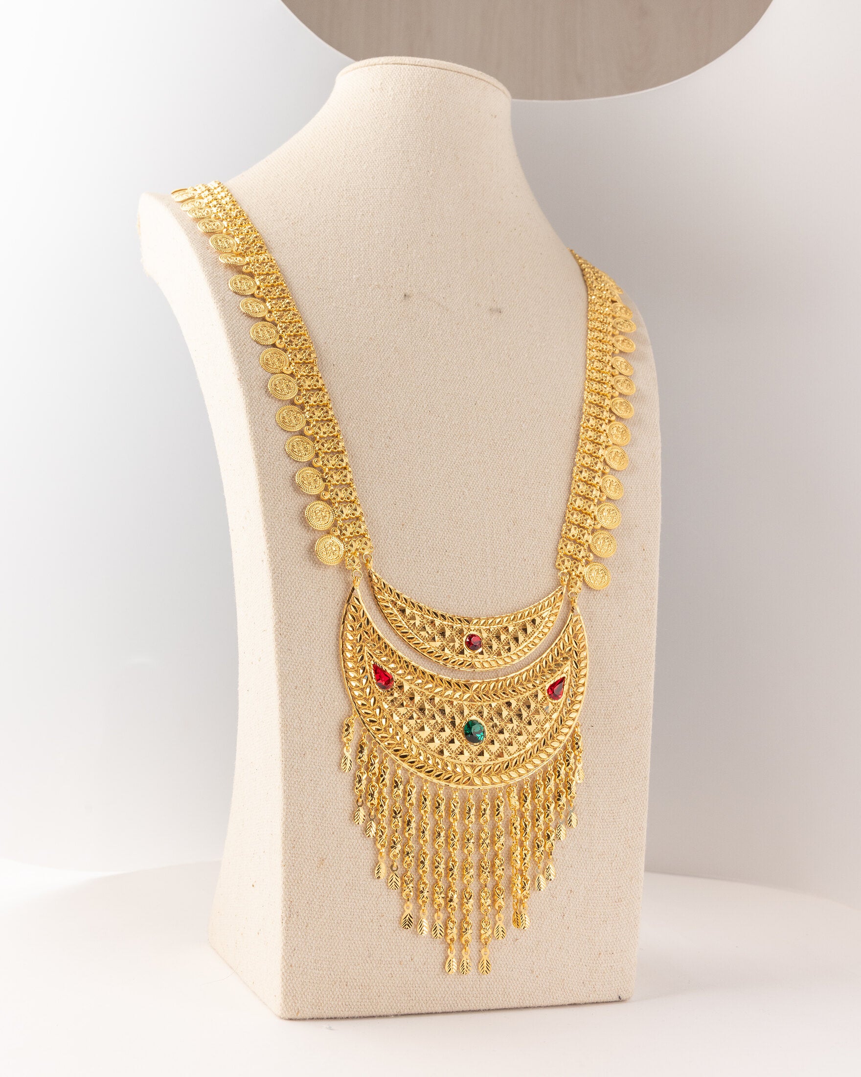 Moon Shaped Moria (D59) - 925 Silver & 24K Gold Plated - Falaq Jewellery Oman