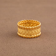 RP Band/Dabla (D74) - 925 Silver & 24K Gold Plated - Falaq Jewellery Oman