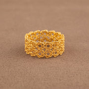 RP Band/Dabla (D76) - 925 Silver & 24K Gold Plated - Falaq Jewellery Oman