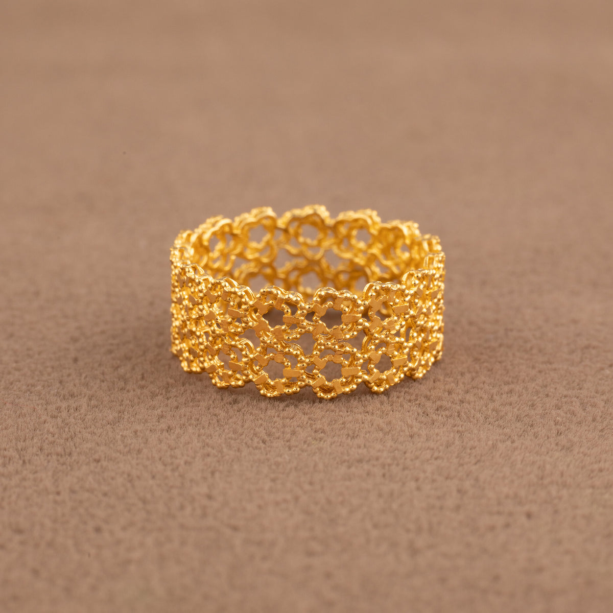 RP Band/Dabla (D76) - 925 Silver & 24K Gold Plated - Falaq Jewellery Oman