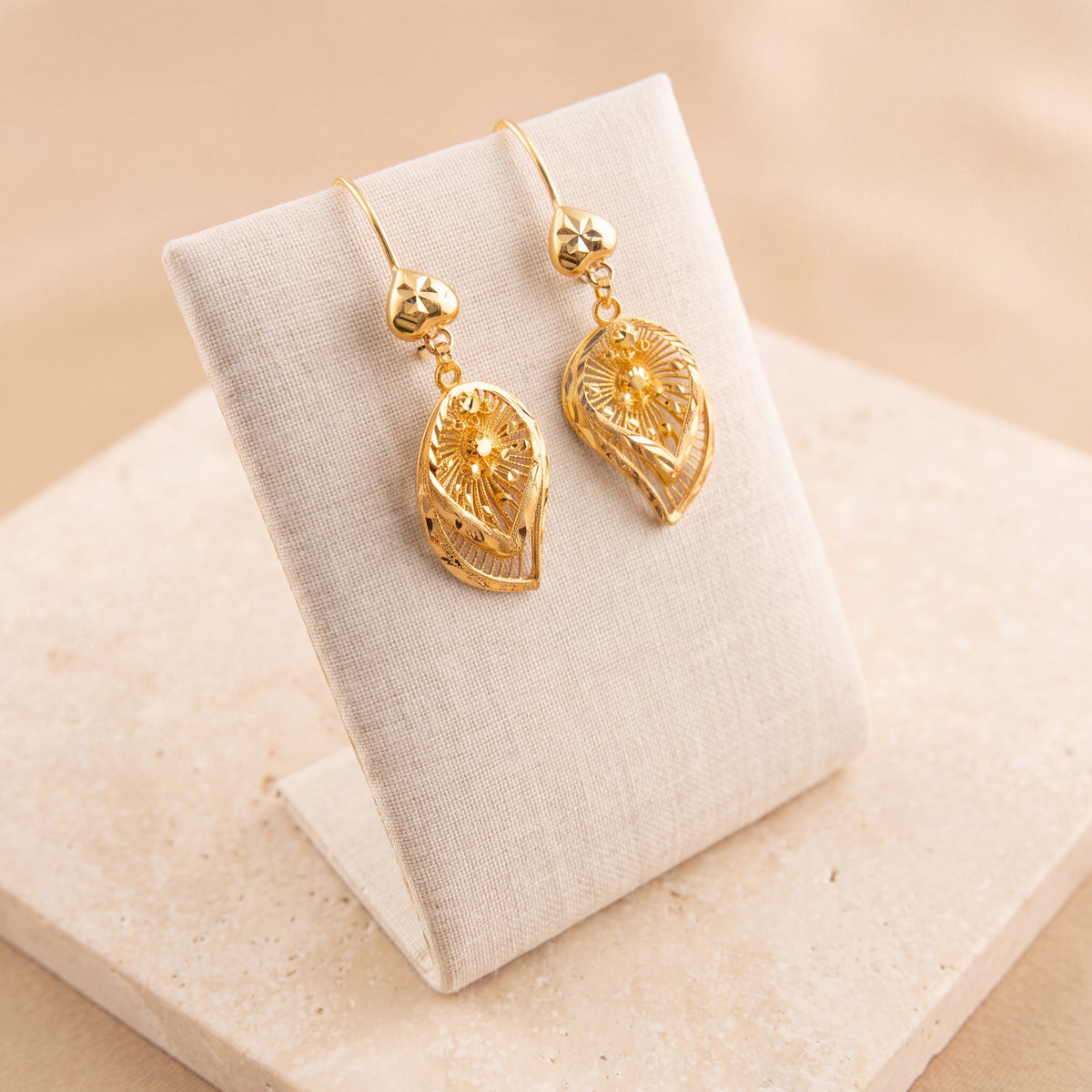 RP Earrings 17 on travertine