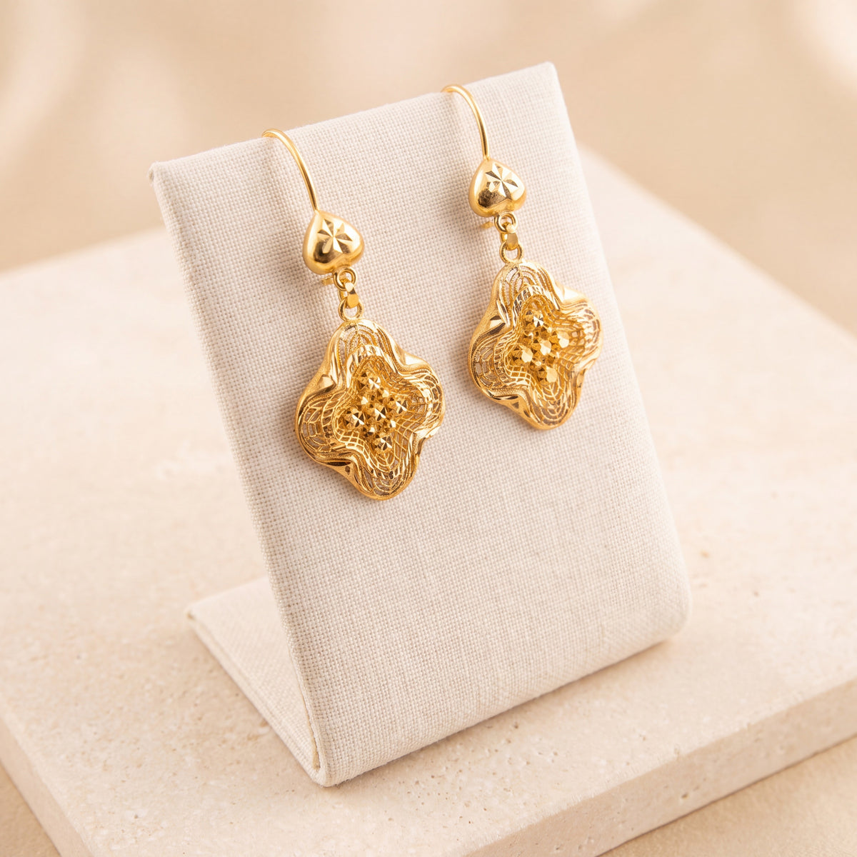 RP Earrings 18 on travertine