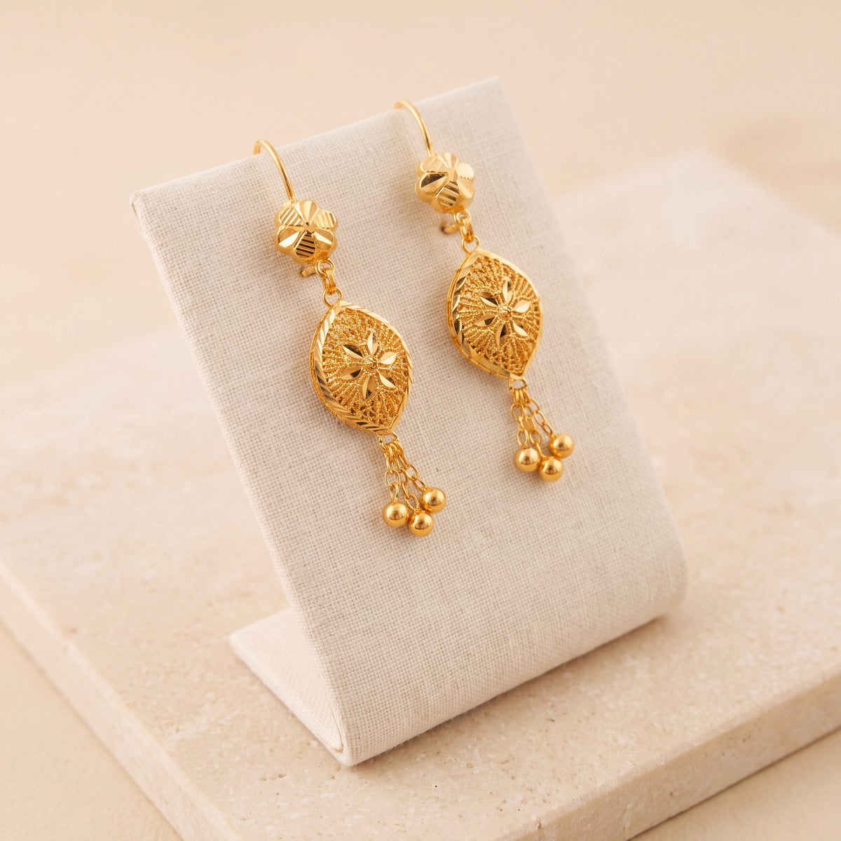 RP Earrings 9 on travertine