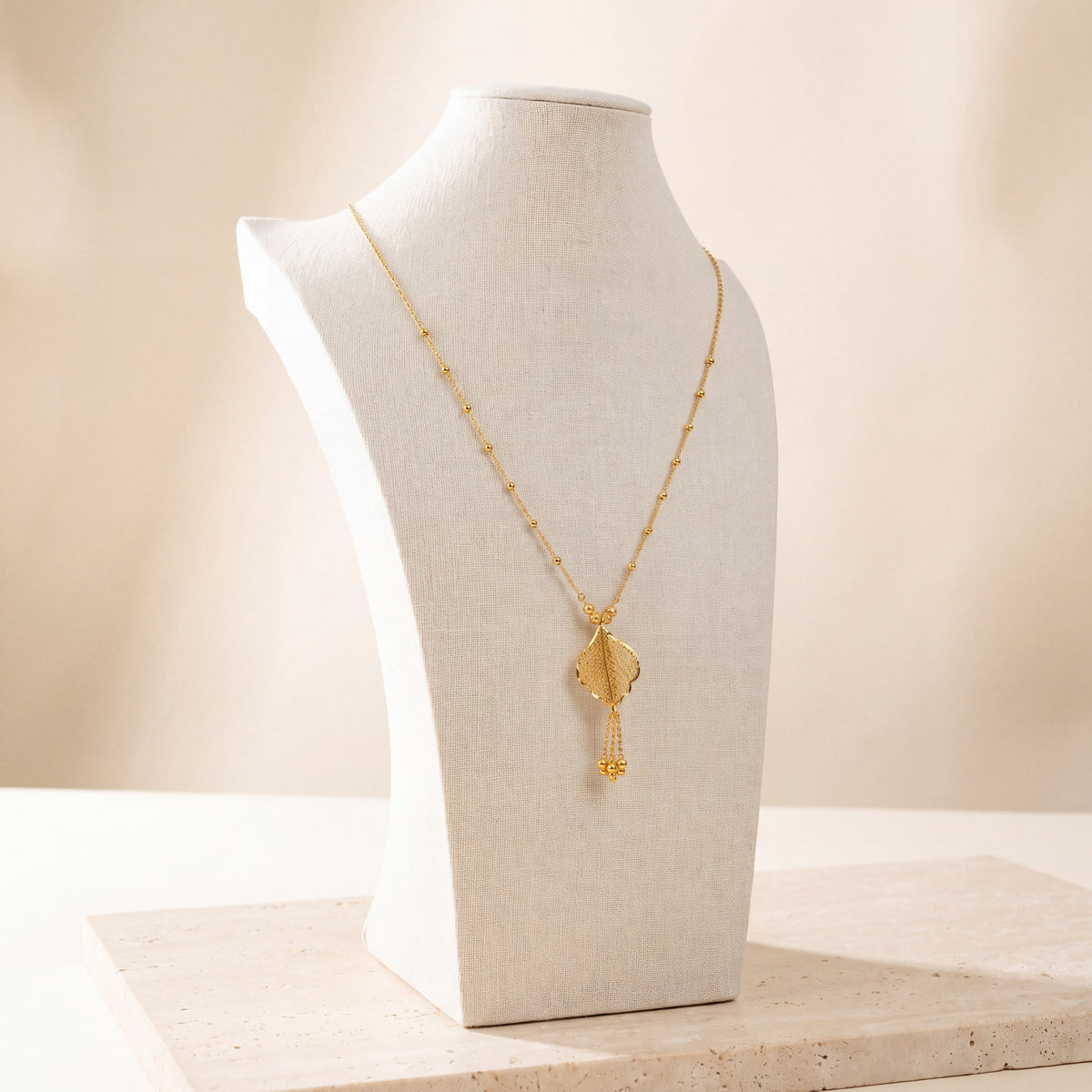 RP Mala Necklace 2 on travertine