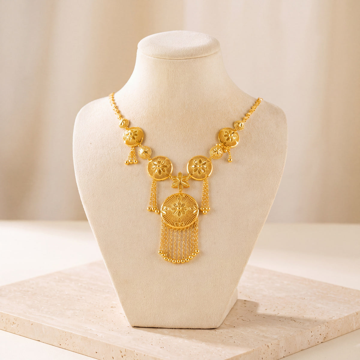 RP Necklace 9 on travertine