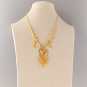 RP Necklace (D18) - 925 Silver & 24K Gold Plated - Falaq Jewellery Oman
