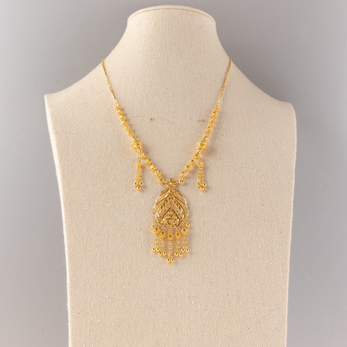 RP Necklace (D19) - 925 Silver & 24K Gold Plated - Falaq Jewellery Oman