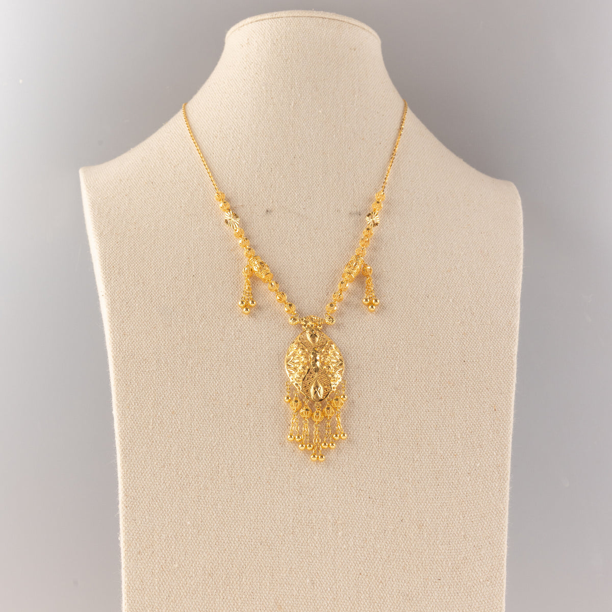 RP Necklace (D20) - 925 Silver & 24K Gold Plated - Falaq Jewellery Oman
