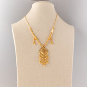 RP Necklace (D21) - 925 Silver & 24K Gold Plated - Falaq Jewellery Oman