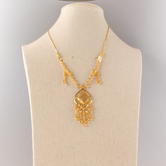 RP Necklace (D21) - 925 Silver & 24K Gold Plated - Falaq Jewellery Oman