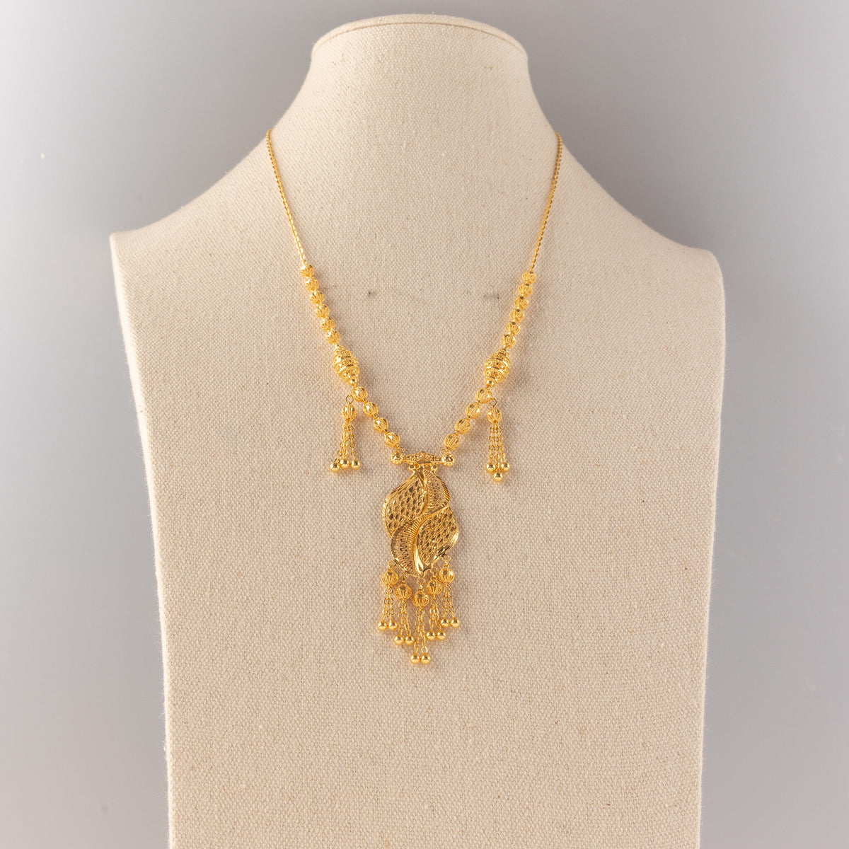 RP Necklace (D22) - 925 Silver & 24K Gold Plated - Falaq Jewellery Oman