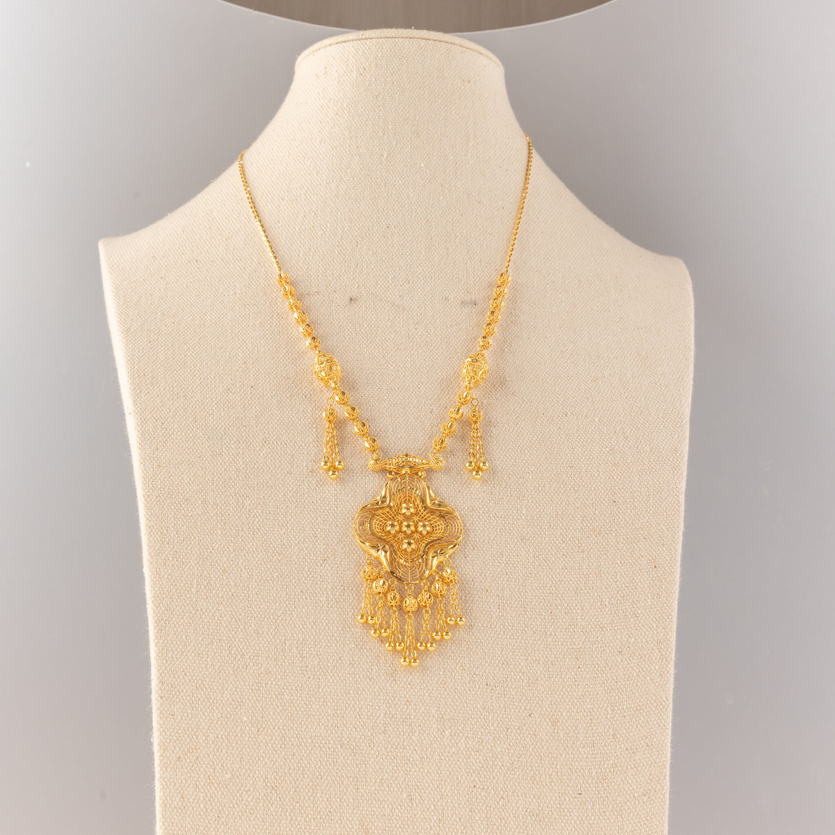 RP Necklace (D24) - 925 Silver & 24K Gold Plated - Falaq Jewellery Oman
