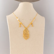 RP Necklace (D25) - 925 Silver & 24K Gold Plated - Falaq Jewellery Oman
