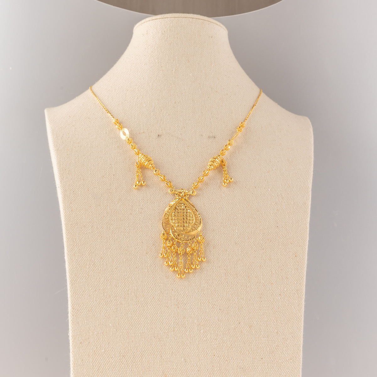 RP Necklace (D25) - 925 Silver & 24K Gold Plated - Falaq Jewellery Oman