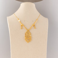 RP Necklace (D25) - 925 Silver & 24K Gold Plated - Falaq Jewellery Oman