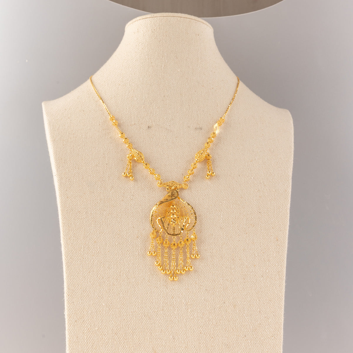 RP Necklace (D26) - 925 Silver & 24K Gold Plated - Falaq Jewellery Oman