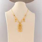 RP Necklace (D28) - 925 Silver & 24K Gold Plated - Falaq Jewellery Oman