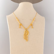 RP Necklace (D29) - 925 Silver & 24K Gold Plated - Falaq Jewellery Oman