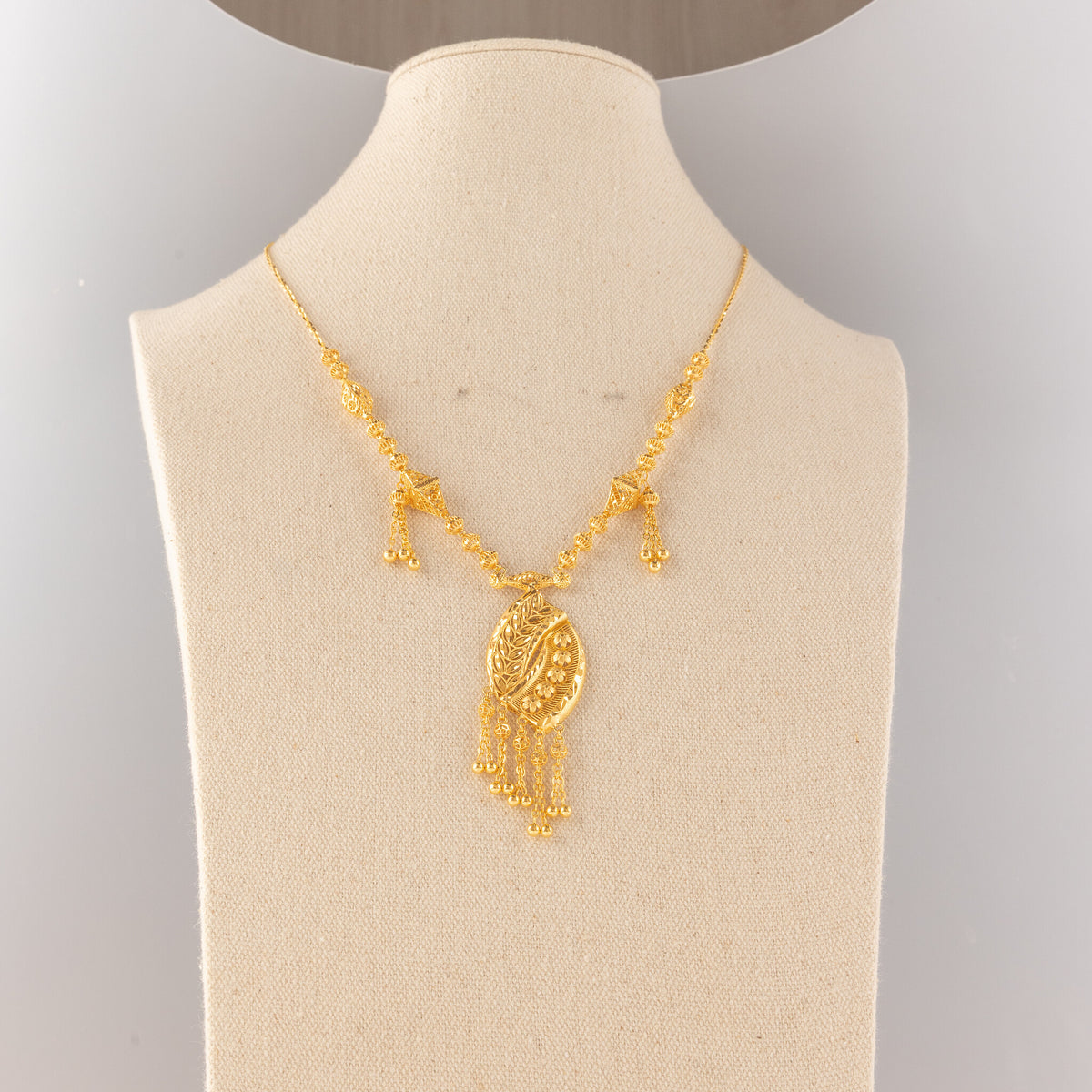 RP Necklace (D29) - 925 Silver & 24K Gold Plated - Falaq Jewellery Oman