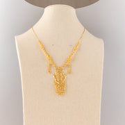 RP Necklace (D30) - 925 Silver & 24K Gold Plated - Falaq Jewellery Oman