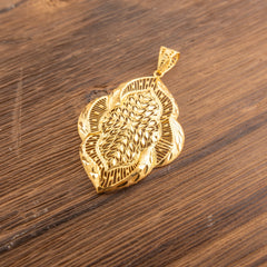 RP Pendants D101 — 925 silver, gold-plated filigree pendant