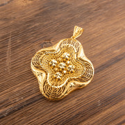 RP Pendants D102 — 925 silver, gold-plated filigree pendant