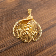 RP Pendants D105 — 925 silver, gold-plated filigree pendant