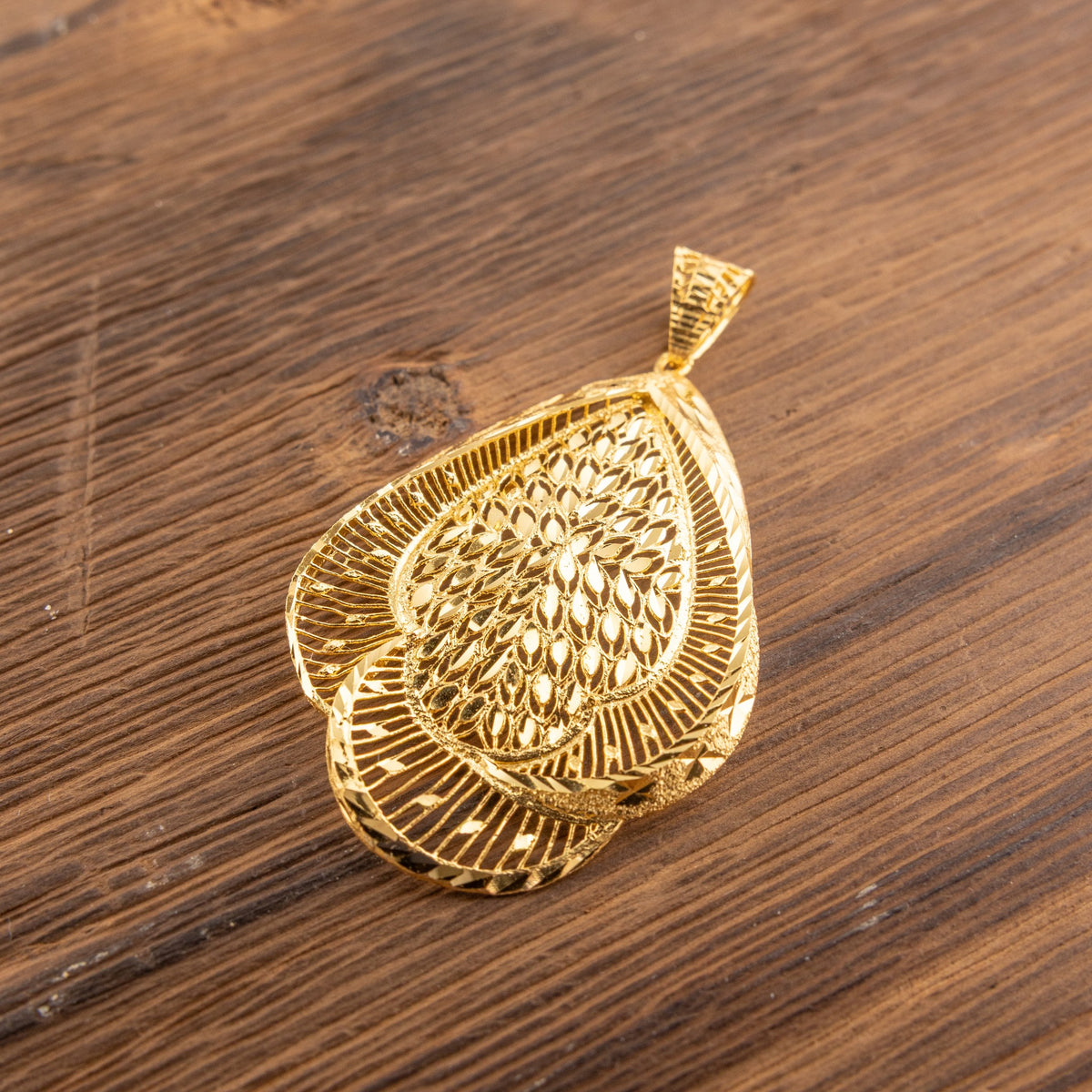 RP Pendants D99 — 925 silver, gold-plated filigree pendant