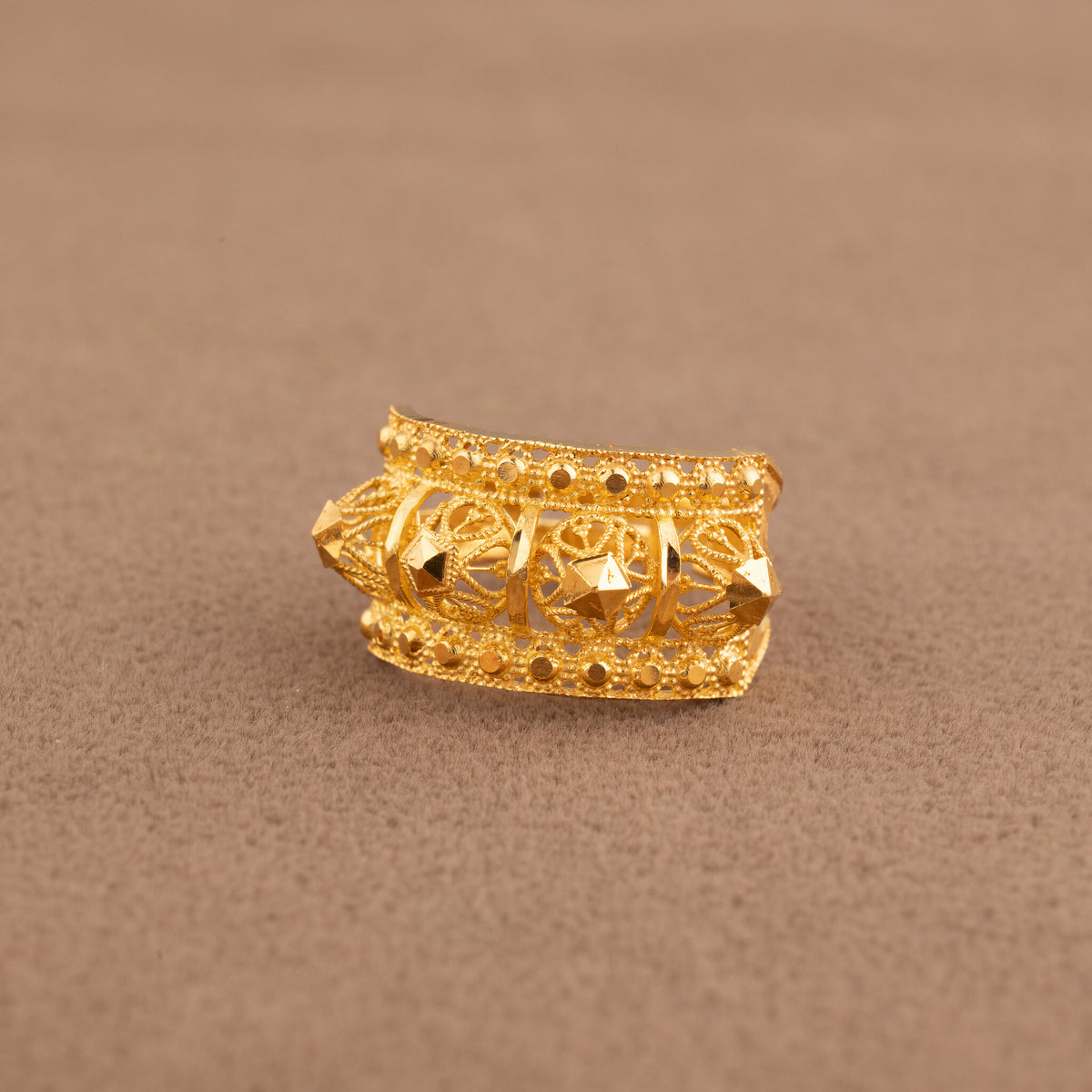 RP Rings (D17) - 925 Silver & 24K Gold Plated - Falaq Jewellery Oman