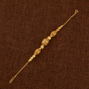 RP Beads & Ball Bracelet (D103) - 925 Silver & 24K Gold Plated - Falaq Jewellery Oman