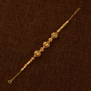 RP Beads & Ball Bracelet (D134) - 925 Silver & 24K Gold Plated - Falaq Jewellery Oman