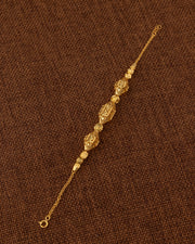 RP Beads & Ball Bracelet (D138) - 925 Silver & 24K Gold Plated - Falaq Jewellery Oman