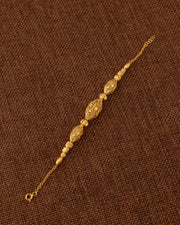 RP Beads & Ball Bracelet (D139) - 925 Silver & 24K Gold Plated - Falaq Jewellery Oman