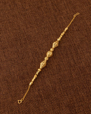 RP Beads & Ball Bracelet (D141) - 925 Silver & 24K Gold Plated - Falaq Jewellery Oman
