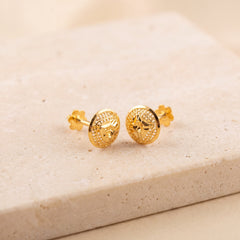 Sphere Stud Earrings 5 on travertine