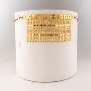 Square Gold Martasha (2 Line) - 925 Silver & 24K Gold Plated - Falaq Jewellery Oman