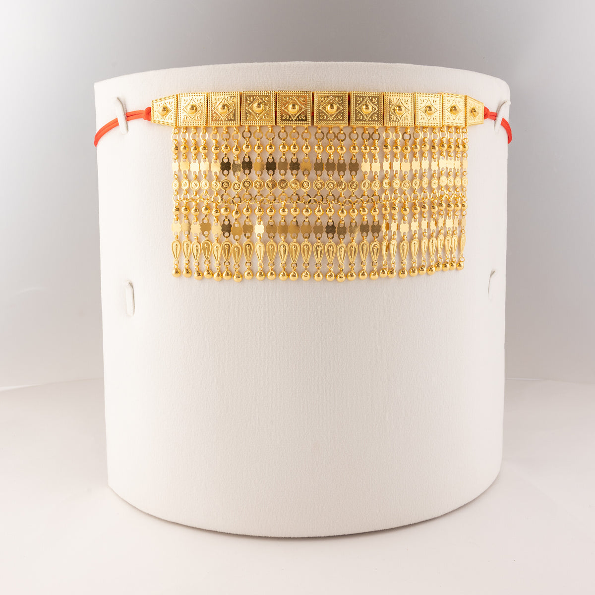 Square Gold Martasha (2 Line) - 925 Silver & 24K Gold Plated - Falaq Jewellery Oman