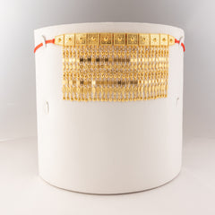 Square Gold Martasha (2 Line) - 925 Silver & 24K Gold Plated - Falaq Jewellery Oman