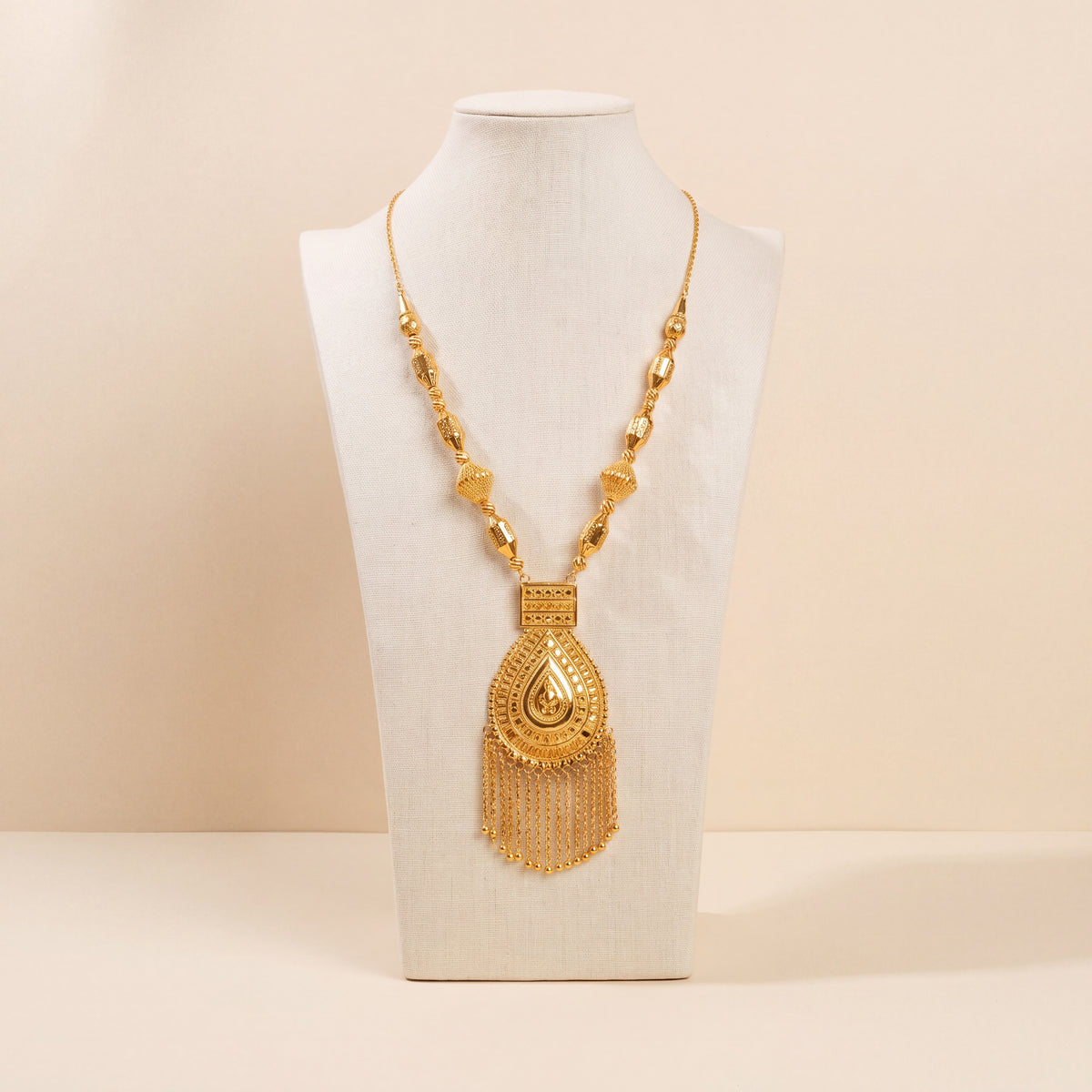 Traditional Mala Necklace 13, 925 silver 24K gold plated