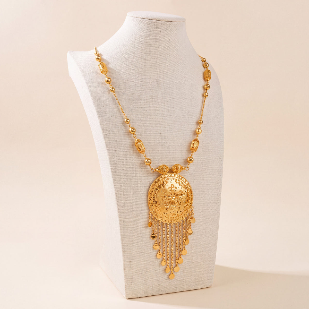 Traditional Mala Necklace 21, 925 silver 24K gold plated