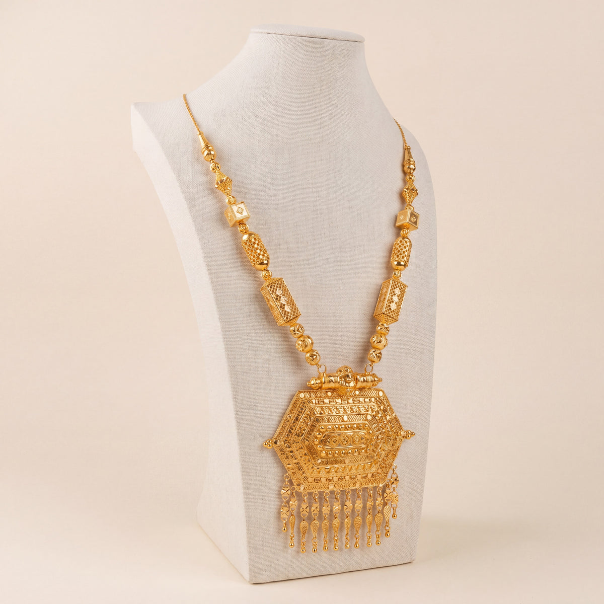 Traditional Mala Necklace 28, 925 silver 24K gold plated