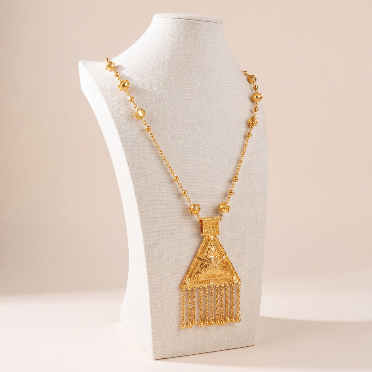 Traditional Mala Necklace 33, 925 silver 24K gold plated