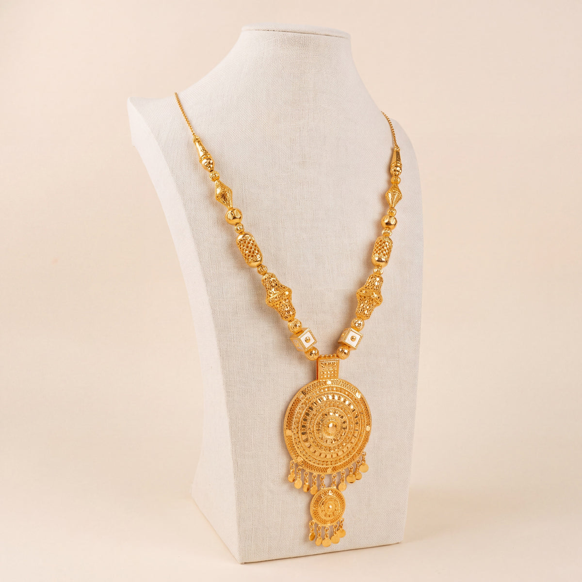 Traditional Mala Necklace 34, 925 silver 24K gold plated