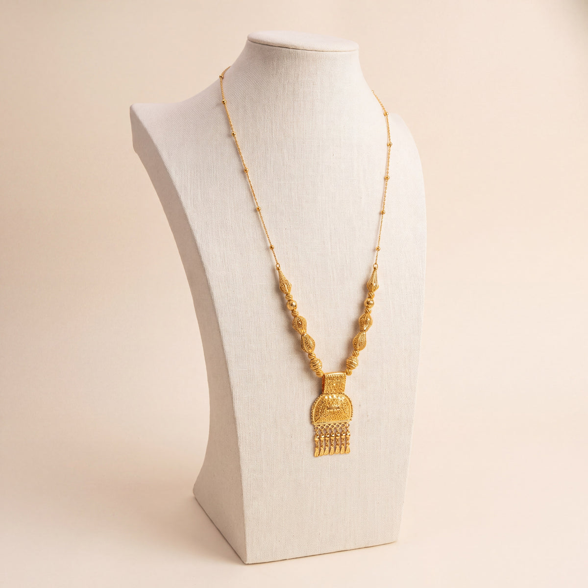 Traditional Mala Necklace 48, 925 silver 24K gold plated
