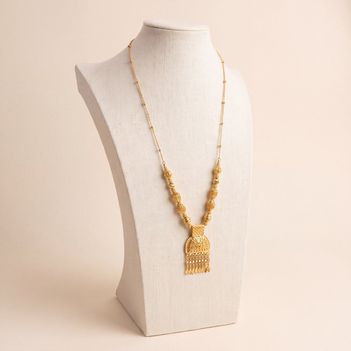 Traditional Mala Necklace 49, 925 silver 24K gold plated
